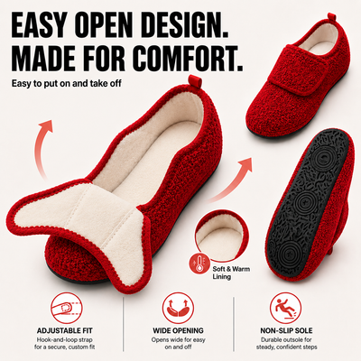 Ease™ Adjustable Wide-Fit Comfort Slippers